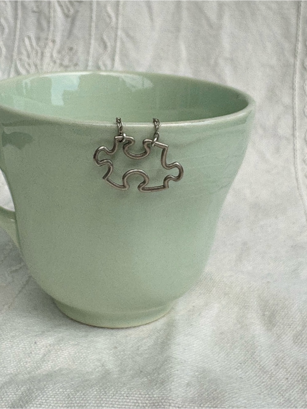Artisan Silver Puzzle Piece Necklace - Made in Canada